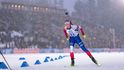 Markéta Davidová na trati stíhacího závodu žen v Östersundu