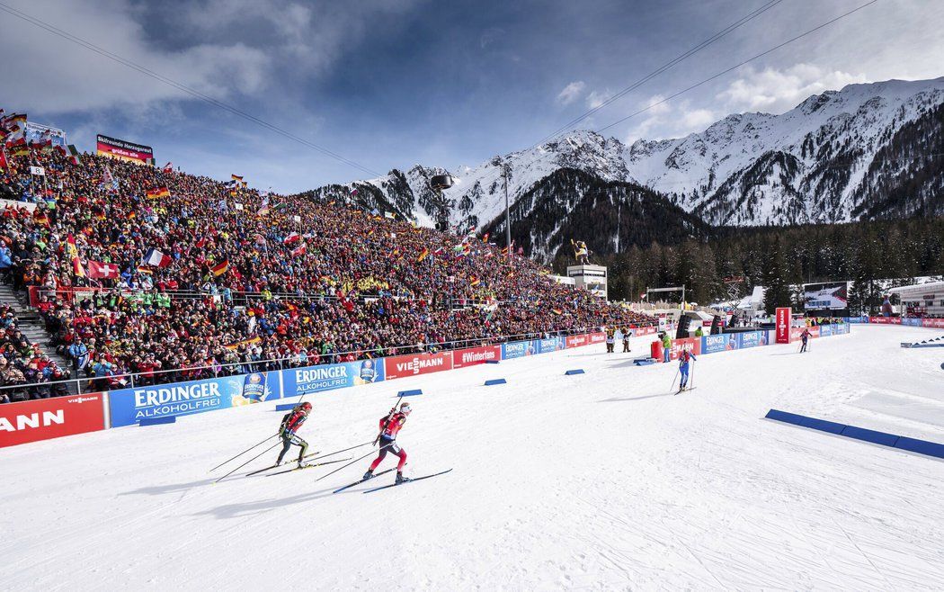 Italská Anterselva nabízí biatlonistům a fanouškům dechberoucí pohled