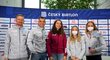 Čeští biatlonisté Vítězslav Hornig, Michal Krčmář, Simona Bubeníčková, Tereza Voborníková a Markéta Davidová na tiskové konferenci před zahájením nové sezony Čeští biatlonisté Vítězslav Hornig, Michal Krčmář, Simona Bubeníčková, Tereza Voborníková a Markéta Davidová na tiskové konferenci před zahájením nové sezony