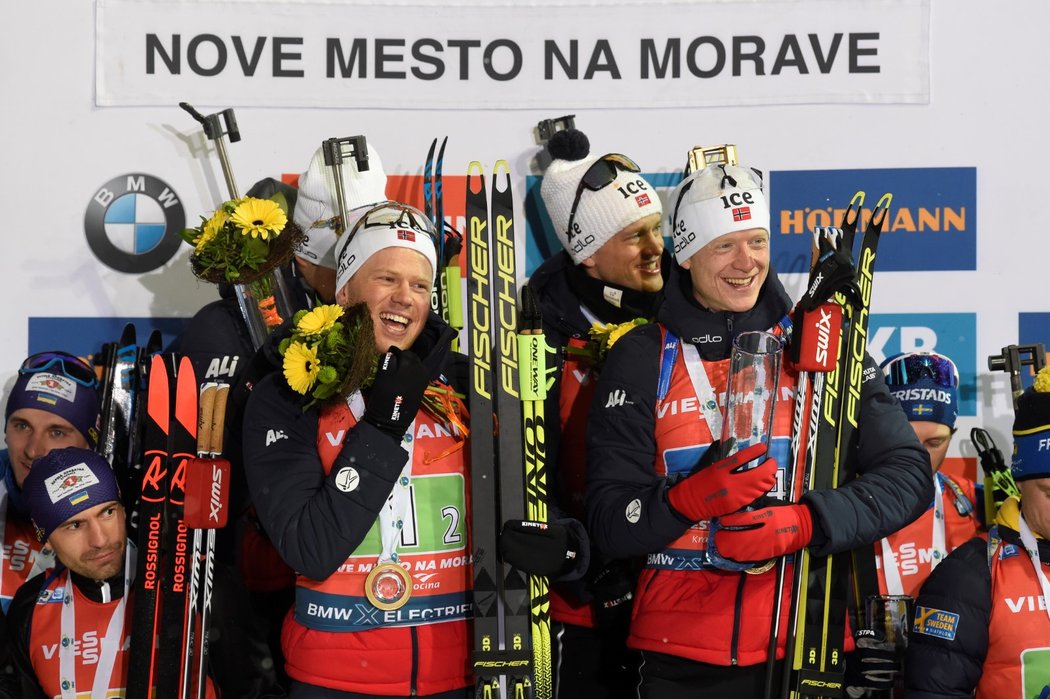 Norové suverénně ovládli štafetový závod mužů a získali i křišťálový glóbus za celou sezonu