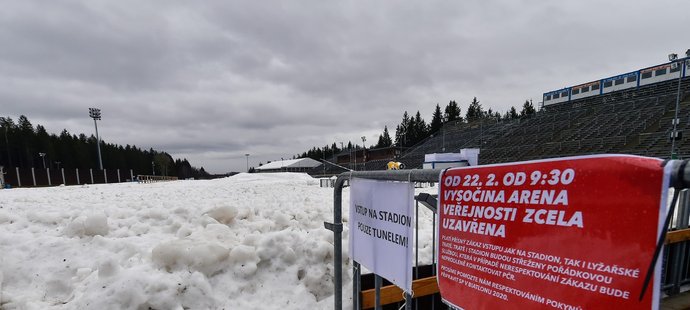 Od víkendu je Vysočina aréna uzavřena veřejnosti kvůli přípravám na biatlonový Světový pohár