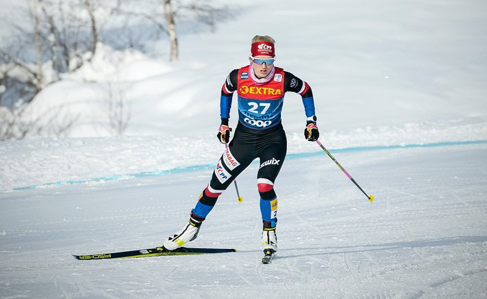 Kateřina Janatová obsadila ve sprintu volnou technikou 18. místo