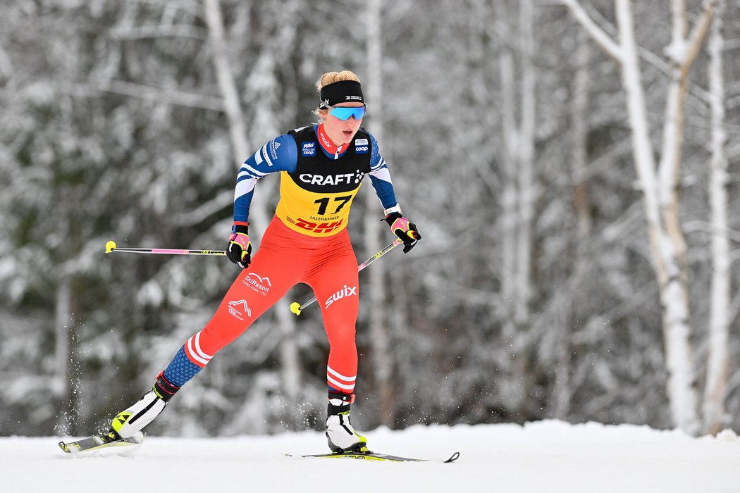 Kateřina Janatová v závodě na 10km volně