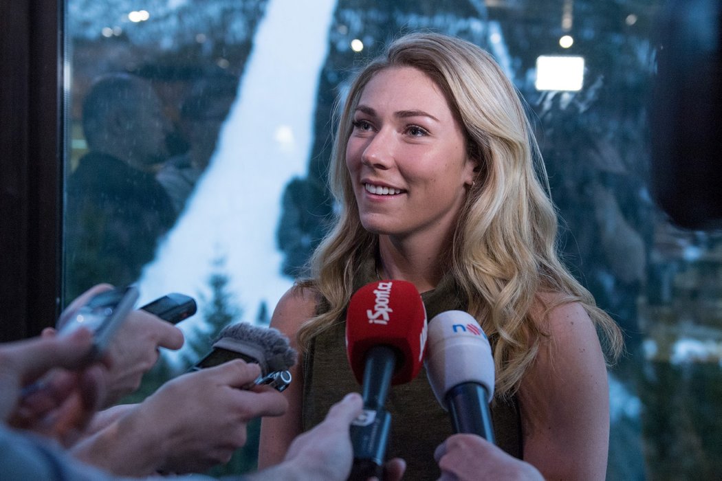 Lyžařská hvězda Mikaela Shiffrinová se před víkendovými závody Světového poháru ve Špindlerově Mlýně rozpovídala před českými novináři