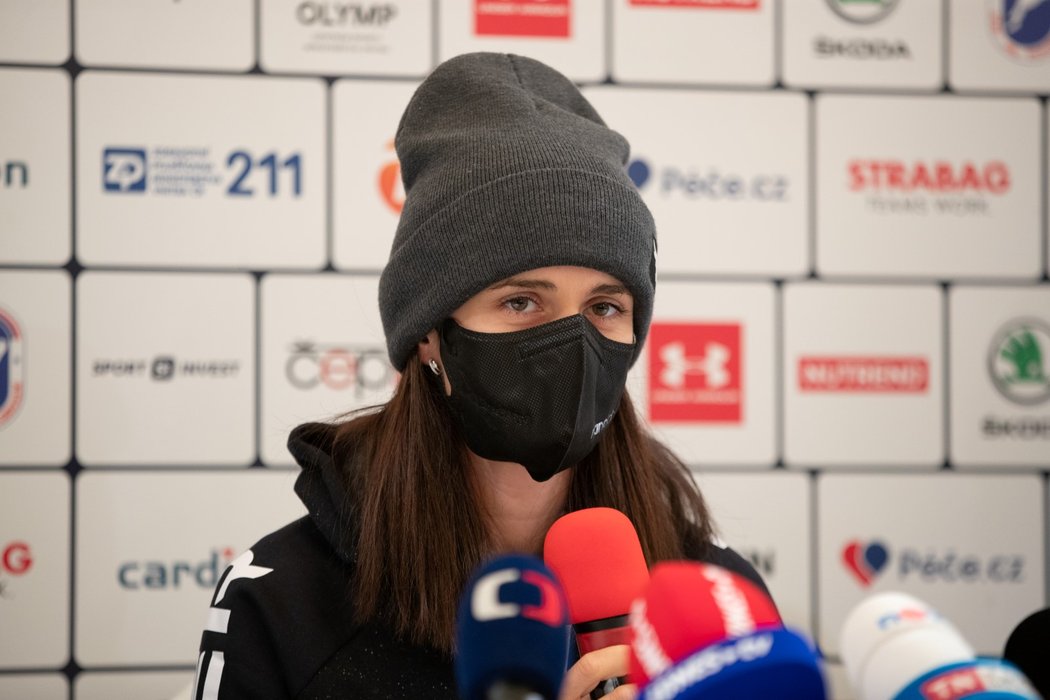 Martina Sáblíková na tiskové konferenci