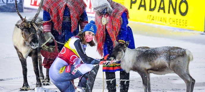 Petra Vlhová dostala za triumf ve finském Levi i jeden neobvyklý dar