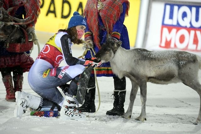 Petra Vlhová dostala za triumf ve finském Levi i jeden neobvyklý dar