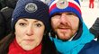 Jan Mazoch s manželkou během závodů Světového poháru v polském Zakopané