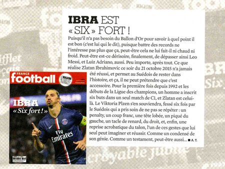 Podle předpovědi renomovaného časopisu France Football vstřelí Zlatan Ibrahimovic šest gólů Viktorii Plzeň