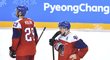 Nevyšlo to! Čeští hokejisté po semifinálové porážce 0:3 od Rusů.