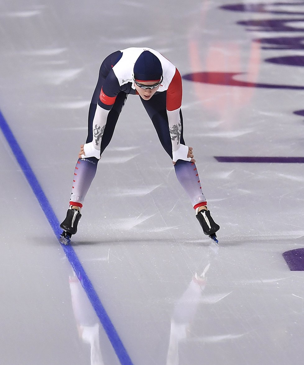Česká rychlobruslařka Karolína Erbanová skončila v Pchjongčchangu v závodu na 1000 metrů sedmá
