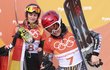 Zlatá Ester Ledecká v cíli paralelního obřího slalomu snowboardistek