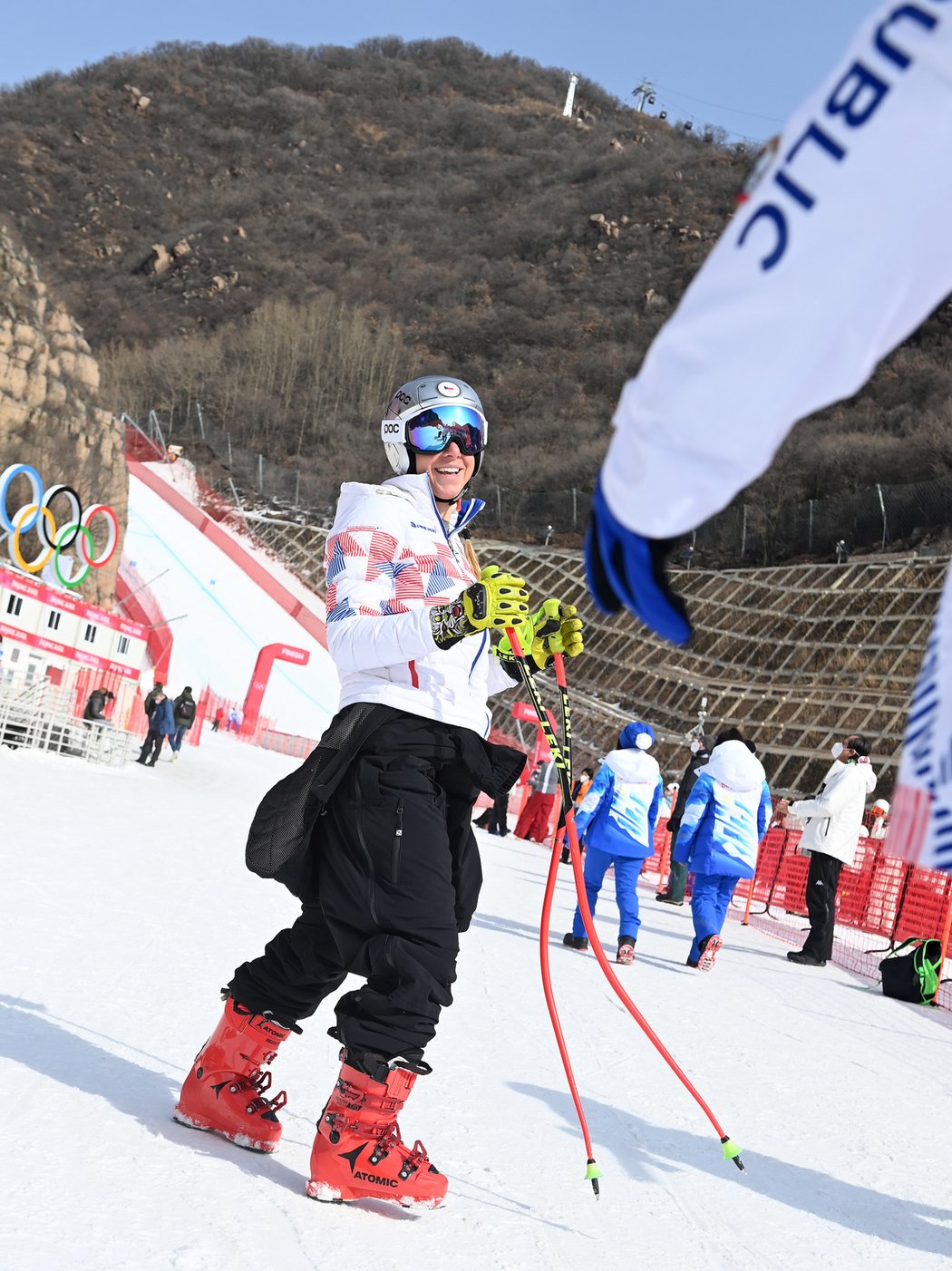 Ester Ledecká čeká na výsledky super-g, ve kterém skončila pátá