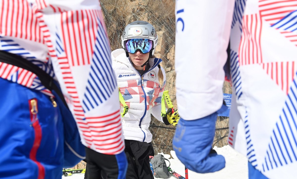 Ester Ledecká čeká na výsledky super-g, ve kterém skončila pátá