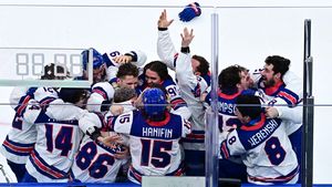 Kanada - USA 1:2p. Epická bitva pro Američany! Třetí zlato trefil Hughes, jásá i Trump Kanada - USA 1:2p. Epická bitva pro Američany! Třetí zlato trefil Hughes, jásá i Trump