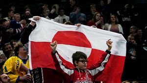 SOUHRN 8. dne ZOH: Grónská vlajka na zápase USA proti Dánsku, Davidová po sprintu v slzách SOUHRN 8. dne ZOH: Grónská vlajka na zápase USA proti Dánsku, Davidová po sprintu v slzách