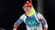 Česká biatlonistka Veronika Vítková na olympijské trati v Koreji
