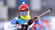 Česká biatlonistka Veronika Vítková během stíhacího závodu žen na olympiádě v Koreji