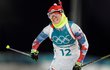 Česká biatlonistka Veronika Vítková na olympijské trati v Koreji