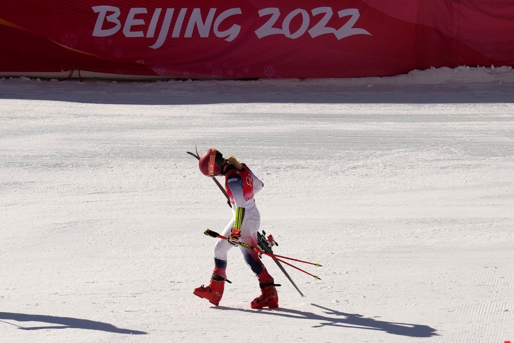 Mikaela Shiffrinová se nedočkala medaile ani v týmovém závodě