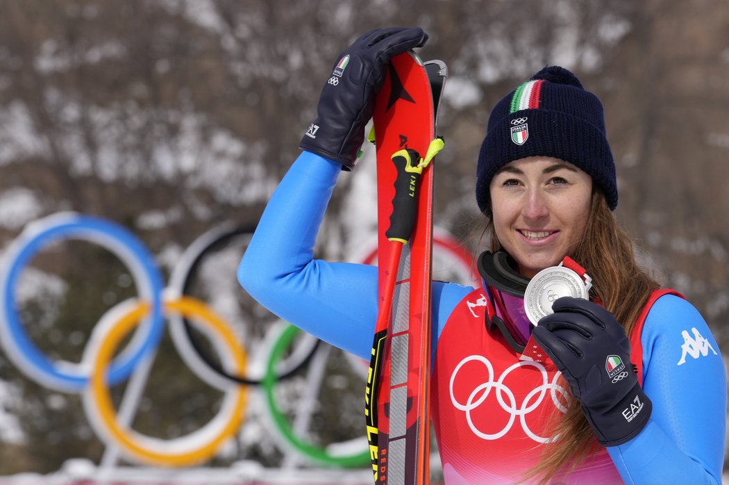 Italka Sofia Goggiaová vybojovala tři týdny po zranění stříbrnou olympijskou medaili