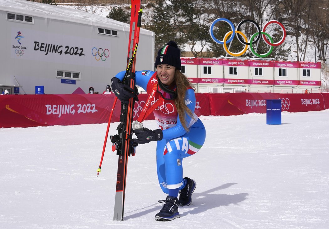 Italka Sofia Goggiaová vybojovala tři týdny po zranění stříbrnou olympijskou medaili