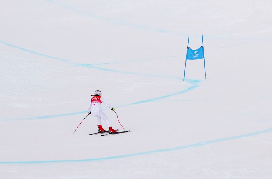 Ester Ledecká v Super-G na ZOH v Pekingu zlato neobhájila, skončila bez medaile