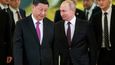 Čínský prezident Si Ťin-pching s ruským Vladimirem Putinem