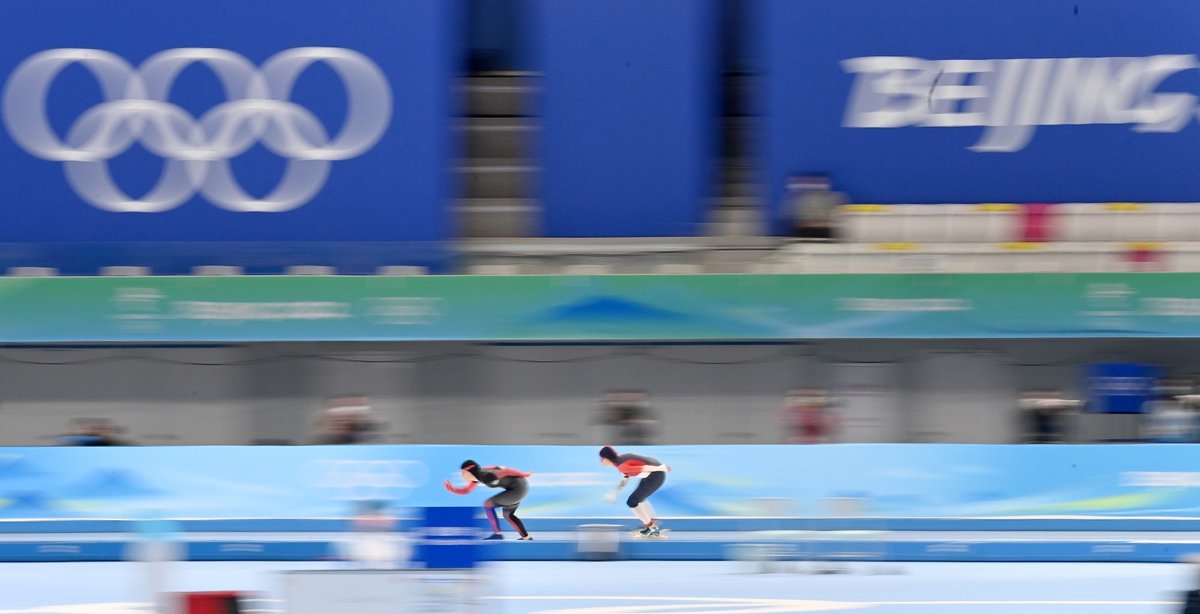 Martina Sáblíková v závodě na tři kilometry na olympiádě v Pekingu