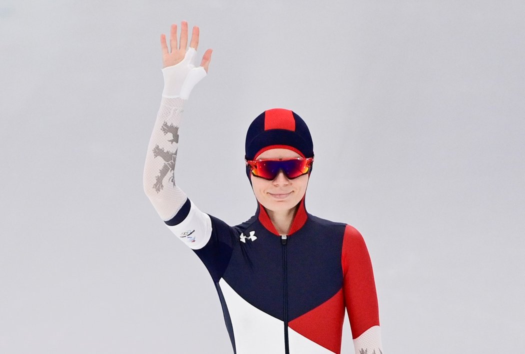Nikola Zdráhalová v závodě na 3 000 metrů na olympiádě v Pekingu