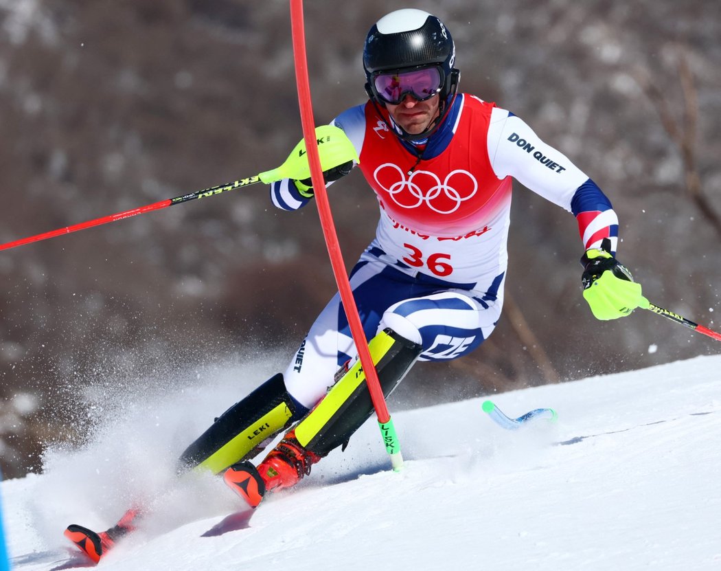 Kryštof Krýzl nedokončil první kolo olympijského slalomu