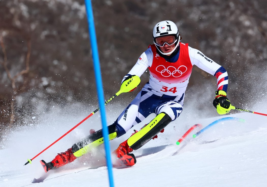 Jan Zabystřan nedokončil první kolo olympijského slalomu