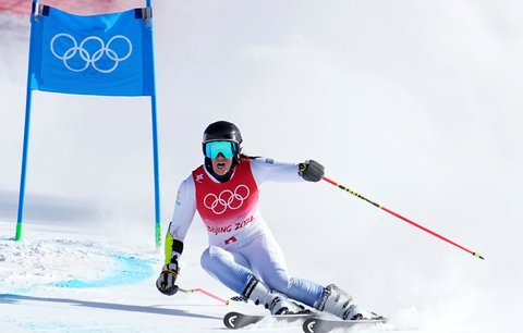 Švédka Sara Hectorová během prvního kola obřího slalomu