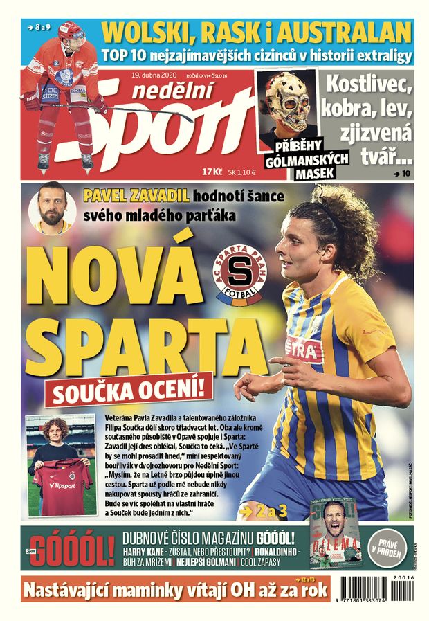 Titulní strana, Nedělní Sport Titulní strana, Nedělní Sport