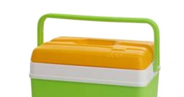 Chladící box EDA - 35 litrů zeleno-oranžový