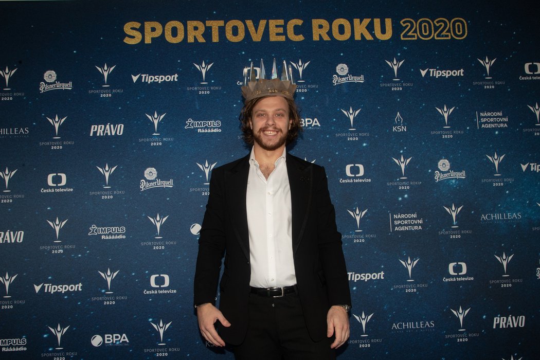 Král českých sportovců pro rok 2020 David Pastrňák