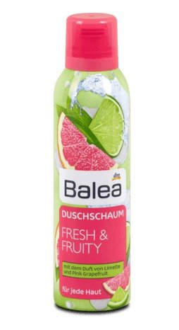 Pěnový sprchový gel Fresh & Fruity, Balea, 49,90 Kč (200 ml). Koupíte v síti drogerií DM