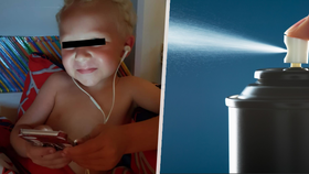 Oliver, který umřel na inhalaci spreje.