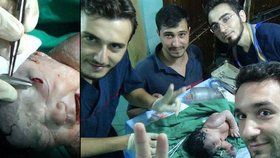 Lékařům v Sýrii se podařilo zachránit těhotnou ženu, kterou zasáhl šrapnel do břicha. Přežilo i její nenarozené dítě.