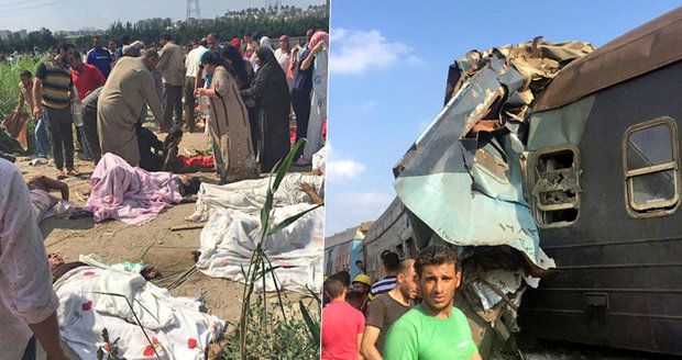 Při srážce vlaků zemřelo v Egyptě nejméně 36 lidí. 123 osob je zraněno