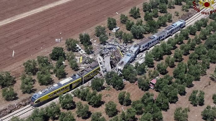 Srážka vlaků v Itálii