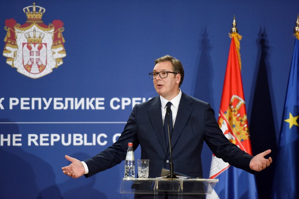 Srbský prezident  Aleksandar Vučić