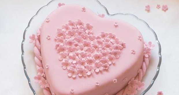 Valentýnský dort