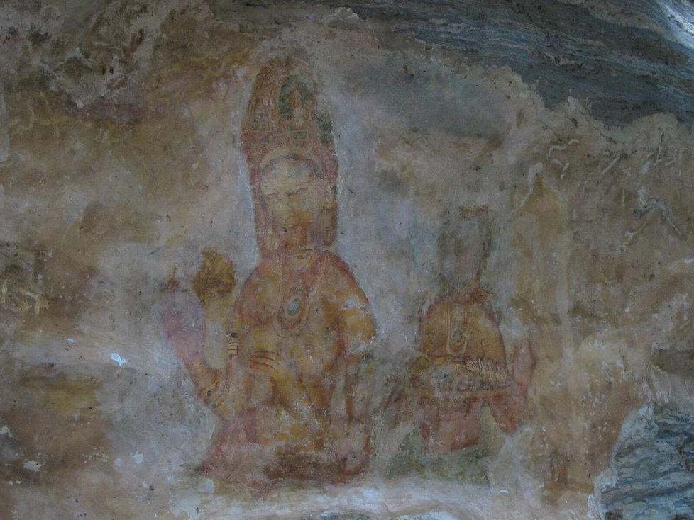 Nástěná erotika na pevnosti Sigiriya