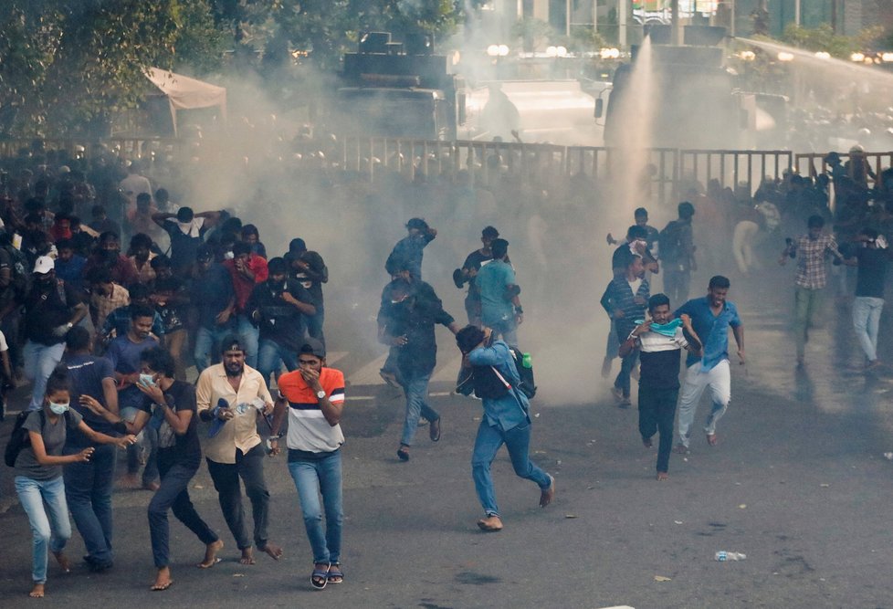 Protesty na Srí Lance.