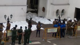 Těla obětí teroru na Srí Lance. (22.4.2019)