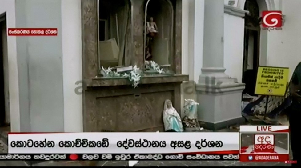 Desítky mrtvých si vyžádaly koordinované útoky na Srí Lance. (21.4.2019)
