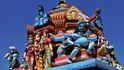 Slavnostní den v právě zrekonstruovaném místním hinduistickém chrámu