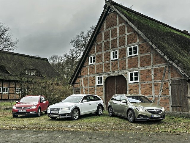 Srovnávací test Opel Insignia Country Tourer vs. Audi A4 Allroad vs. VW Passat Alltrack