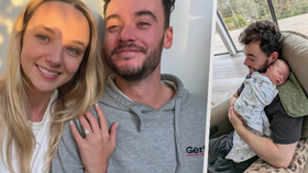 Influencerka Stacey Hatfieldová a manžel Nathan se synem